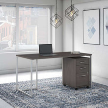 Load image into Gallery viewer, 60W Table Desk with 3 Drawer Mobile File Cabinet
