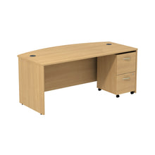 Load image into Gallery viewer, Bow Front Desk with 2 Drawer Mobile Pedestal
