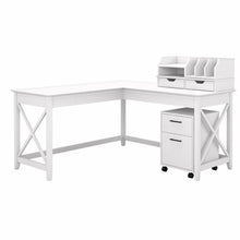Load image into Gallery viewer, 60W L Shaped Desk with Mobile File Cabinet and Desktop Organizers
