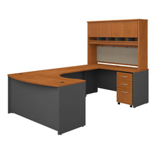 Load image into Gallery viewer, 60W Right Handed Bow Front U Shaped Desk with Storage
