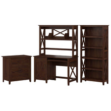 Load image into Gallery viewer, 48W Small Computer Desk with Hutch, Bookcase and Lateral File Cabinet
