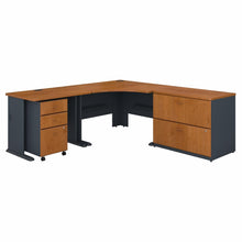 Load image into Gallery viewer, 48W Corner Desk with 36W Return and File Cabinets
