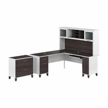 Load image into Gallery viewer, 72W L Shaped Desk with Hutch and Lateral File Cabinet
