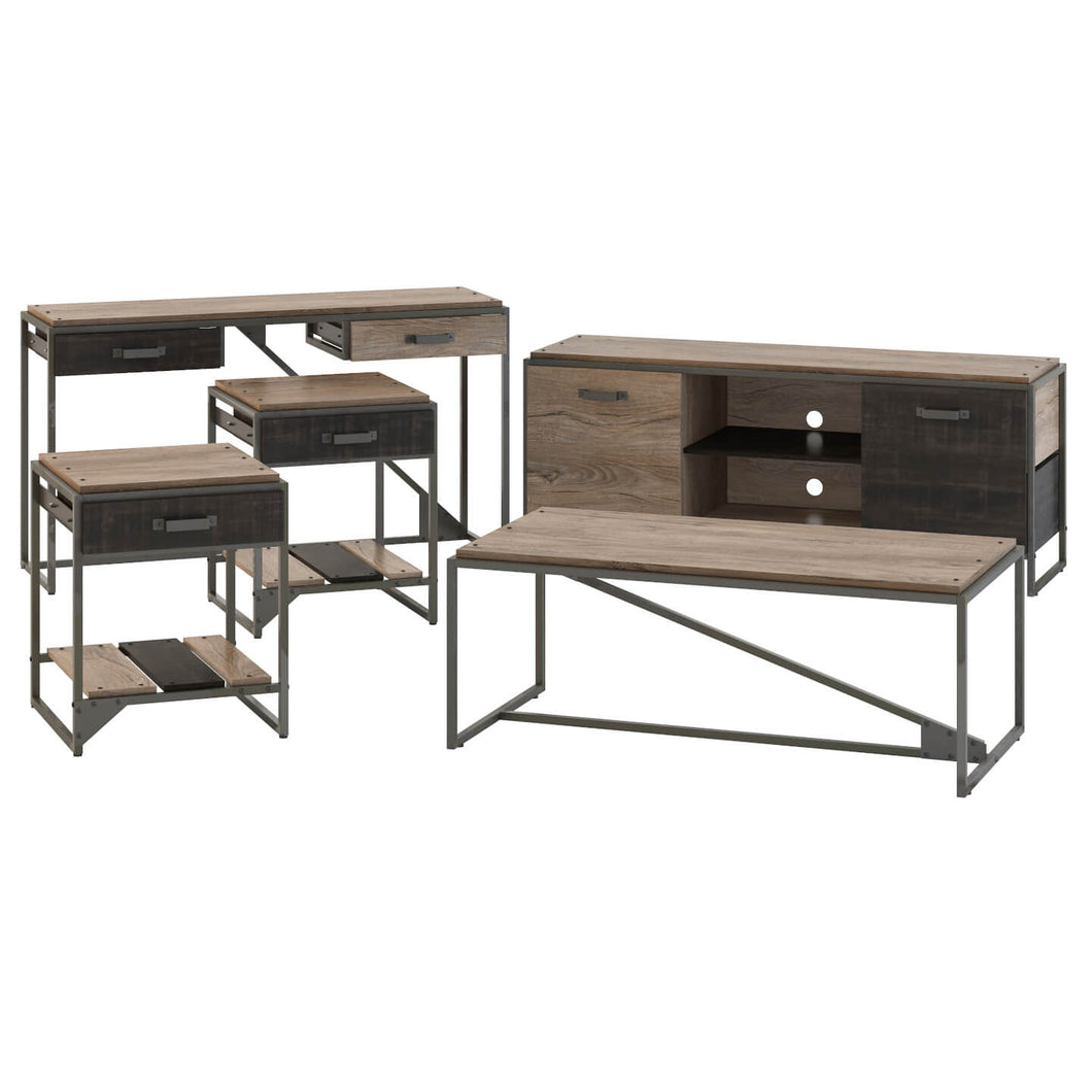 60W TV Stand with Console Table, Coffee Table and End Tables