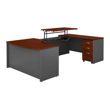 Load image into Gallery viewer, 60W x 43D Right Hand Sit to Stand U Desk with Drawers
