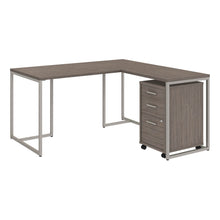 Load image into Gallery viewer, 60W L Shaped Desk with 30W Return and Mobile File Cabinet
