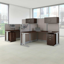 Load image into Gallery viewer, 2 Person L Shaped Cubicle Workstations

