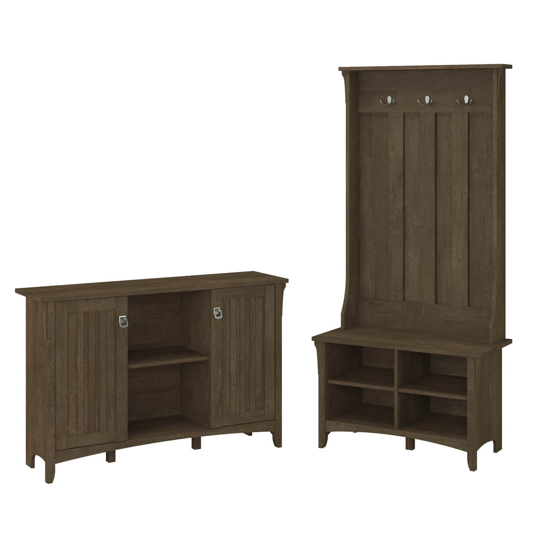 Entryway Storage Set with Hall Tree, Shoe Bench and Accent Cabinet