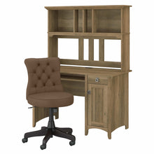 Load image into Gallery viewer, 48W Computer Desk with Hutch and Mid Back Tufted Office Chair
