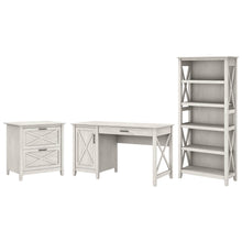 Load image into Gallery viewer, 54W Computer Desk with Lateral File Cabinet and 5 Shelf Bookcase
