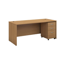 Load image into Gallery viewer, 72W x 30D Office Desk with Mobile File Cabinet
