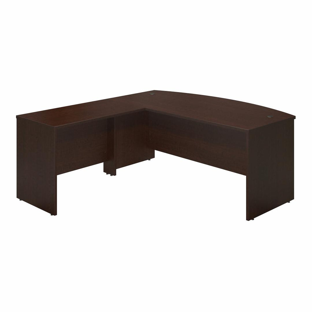 72W x 36D Bow Front L Shaped Desk with 42W Return