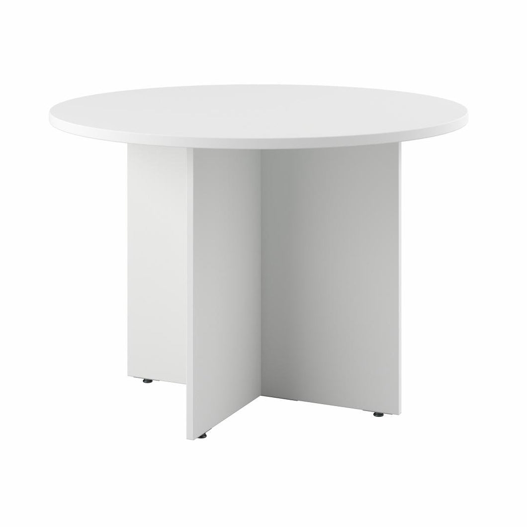 42W Round Conference Table with Wood Base