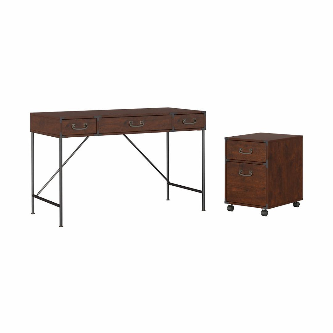 48W Writing Desk and 2 Drawer Mobile Pedestal