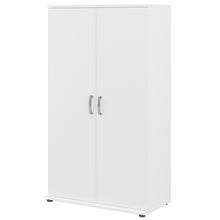 Load image into Gallery viewer, Tall Clothing Storage Cabinet with Doors and Shelves
