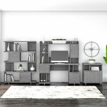 Load image into Gallery viewer, 60W Computer Desk with Hutch, Lateral File Cabinet and Bookcase
