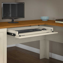 Load image into Gallery viewer, 60W L Shaped Desk with 5 Shelf Bookcase
