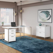 Load image into Gallery viewer, 60W Table Desk with File Cabinets
