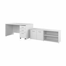 Load image into Gallery viewer, 60W x 30D Office Desk with Storage Return and Mobile File Cabinet
