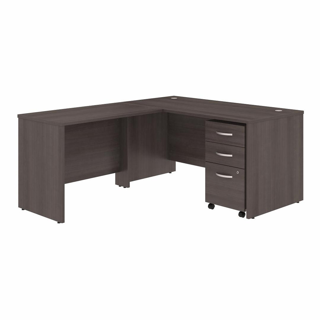 60W x 30D L Shaped Desk with Mobile File Cabinet