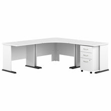 Load image into Gallery viewer, 83W Large Corner Desk with 3 Drawer Mobile File Cabinet
