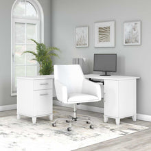 Load image into Gallery viewer, 60W L Shaped Desk with Mid Back Leather Box Chair
