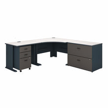 Load image into Gallery viewer, 48W Corner Desk with 36W Return and File Cabinets
