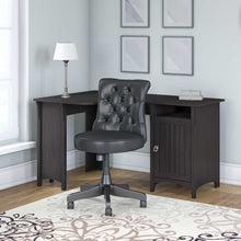 Load image into Gallery viewer, 55W Corner Desk with Mid Back Tufted Office Chair
