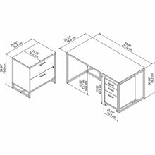 Load image into Gallery viewer, 60W Table Desk with File Cabinets
