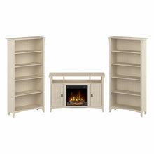 Load image into Gallery viewer, Fireplace TV Stand for 55 Inch TV with 5 Shelf Bookcases
