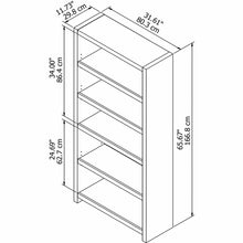 Load image into Gallery viewer, 5 Shelf Bookcase
