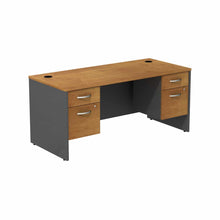 Load image into Gallery viewer, Desk with (2) 3/4 Pedestals
