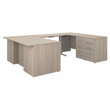 Load image into Gallery viewer, 72W Height Adjustable U Shaped Executive Desk with Drawers

