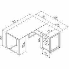 Load image into Gallery viewer, 60W L Shaped Desk with 30W Return and Mobile File Cabinet
