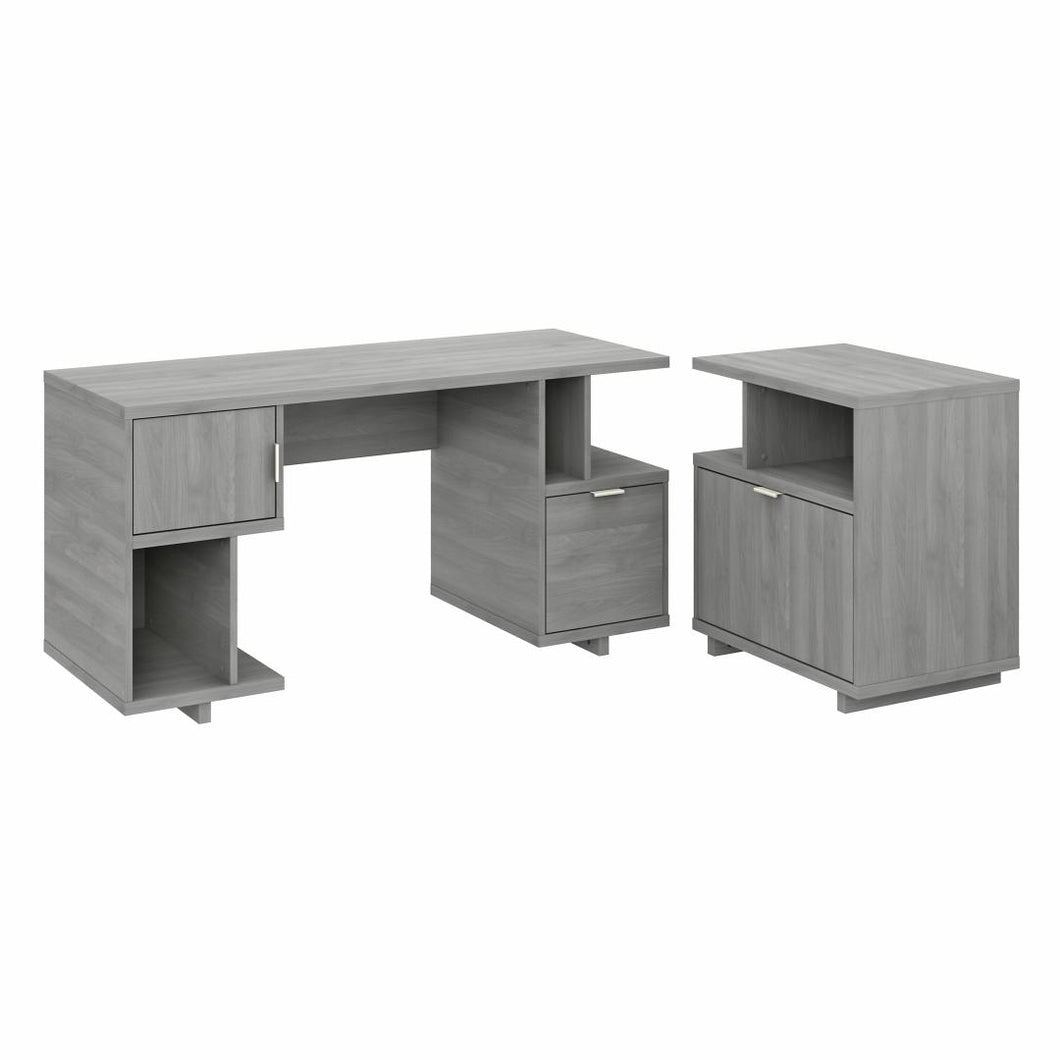 60W Computer Desk with Lateral File Cabinet