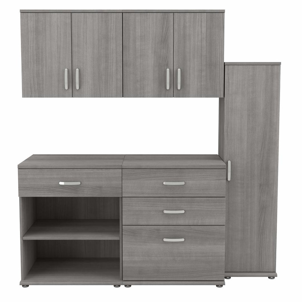 72W 5 Piece Modular Storage Set with Floor and Wall Cabinets