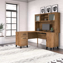 Load image into Gallery viewer, 60W L Shaped Desk with Hutch
