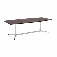 Load image into Gallery viewer, 96W x 42D Boat Shaped Conference Table with Metal Base
