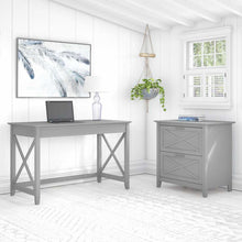 Load image into Gallery viewer, 48W Writing Desk with 2 Drawer Lateral File Cabinet
