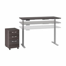 Load image into Gallery viewer, 60W x 30D Height Adjustable Standing Desk with Storage
