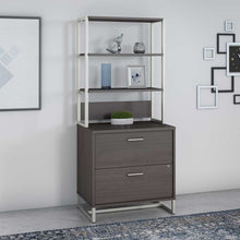 Load image into Gallery viewer, 2 Drawer Lateral File Cabinet with Hutch
