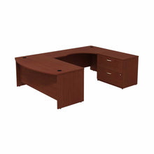 Load image into Gallery viewer, Bow Front Right Handed U Shaped Desk with Lateral File Cabinet
