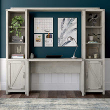 Load image into Gallery viewer, 48W Farmhouse Writing Desk with Bookshelves
