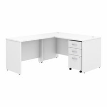Load image into Gallery viewer, 60W x 30D L Shaped Desk with Mobile File Cabinet
