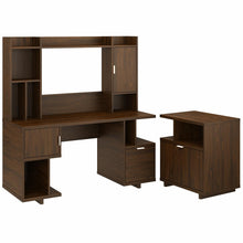 Load image into Gallery viewer, 60W Computer Desk with Hutch and Lateral File Cabinet
