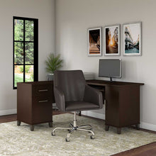 Load image into Gallery viewer, 60W L Shaped Desk with Mid Back Leather Box Chair
