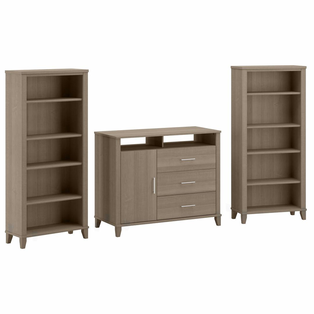 Office Storage Credenza with Bookcases
