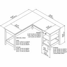 Load image into Gallery viewer, 60W L Shaped Computer Desk with Storage
