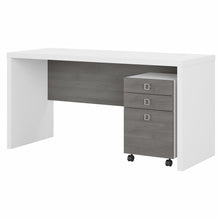 Load image into Gallery viewer, Credenza Desk with Mobile File Cabinet
