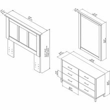 Load image into Gallery viewer, Dresser with Mirror and Twin Size Headboard
